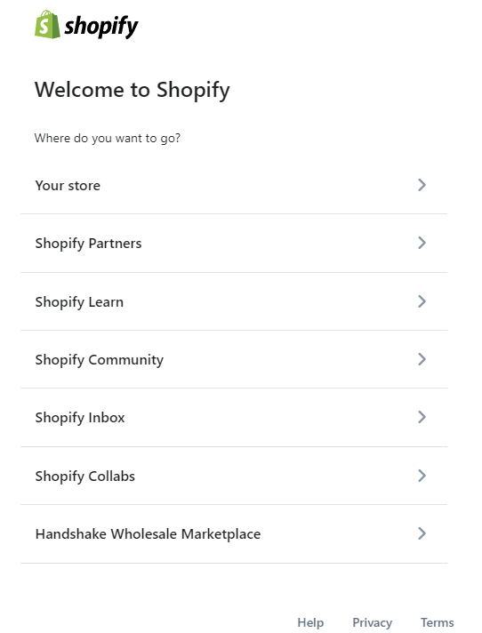 Welcome to Shopify